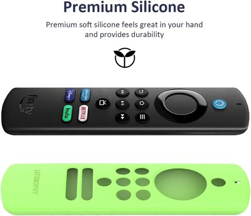 LEFXOMPHY TVStick Lite غطاء بديل عن بعد لجهاز TV Stick Lite أحدث Alexa Voice Remote Lite الجيل الثاني 2022 حافظة واقية من السيليكون الأخضر تتوهج في الظلام in Kuwait