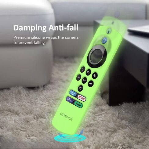 LEFXOMPHY TVStick Lite غطاء بديل عن بعد لجهاز TV Stick Lite أحدث Alexa Voice Remote Lite الجيل الثاني 2022 حافظة واقية من السيليكون الأخضر تتوهج في الظلام in Kuwait