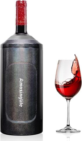 Wine Chiller Bucket, Portable 750ml Champagne & Wine Bottle Cooler, Stainless Steel Vacuum Insulated, Keeps Wine & Beverages Cold, Perfect Gift for Wine Lovers in Saudi Arabia