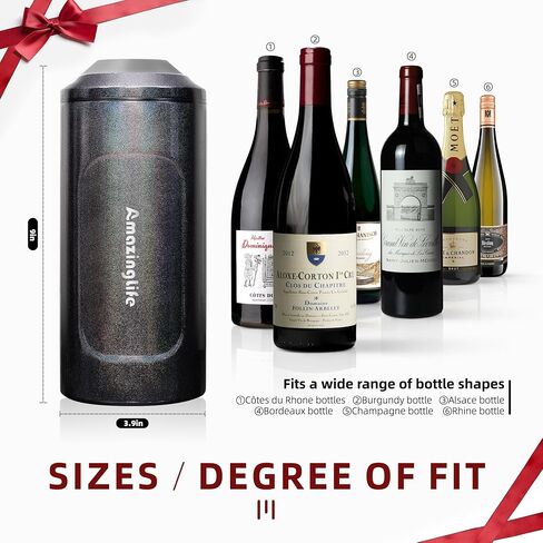 Wine Chiller Bucket, Portable 750ml Champagne & Wine Bottle Cooler, Stainless Steel Vacuum Insulated, Keeps Wine & Beverages Cold, Perfect Gift for Wine Lovers in Saudi Arabia