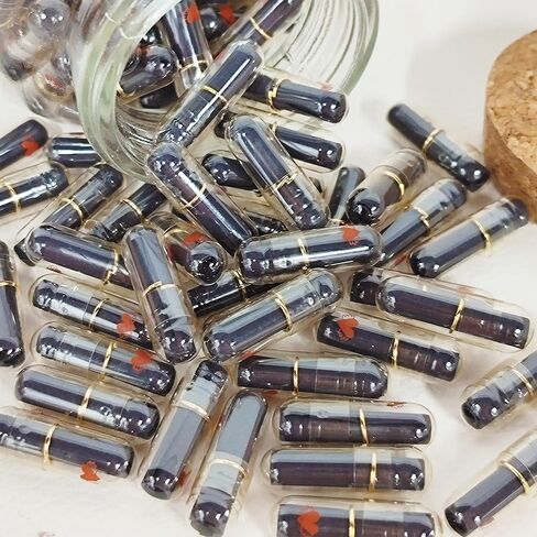 100Pcs Lovely Capsule Message Paper Letter Pill Shaped Mini Capsule Love Notes for Valentine's Day,Christmas Gift, Capsules Letters for Birthday Anniversary Mother's Day Thanksgiving (Black) in Saudi Arabia