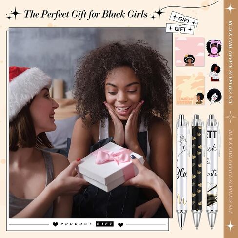 68 Pcs Black Girl Inspirational Sticky Notes Black Girl Theme Office Supplies Black History Positive Gifts for Black Women Mini Motivational for Teacher Notes Memo Notepads School Office in Saudi Arabia