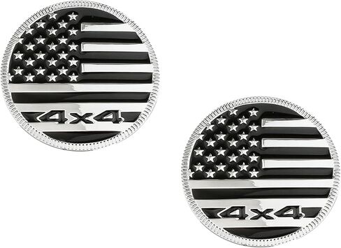 Eagle Style Emblem 3D Metal Round Badges Sticker Fit Jeep Wrangler Cherokee and Various Cars.（2 Pieces） (Black Eagle) in Kuwait
