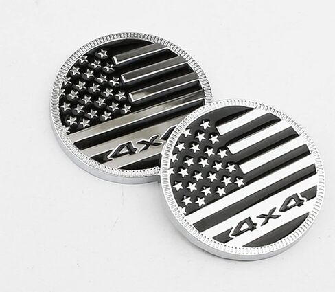 Eagle Style Emblem 3D Metal Round Badges Sticker Fit Jeep Wrangler Cherokee and Various Cars.（2 Pieces） (Black Eagle) in Kuwait