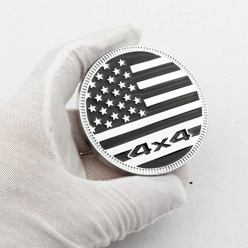 Eagle Style Emblem 3D Metal Round Badges Sticker Fit Jeep Wrangler Cherokee and Various Cars.（2 Pieces） (Black Eagle) in Kuwait