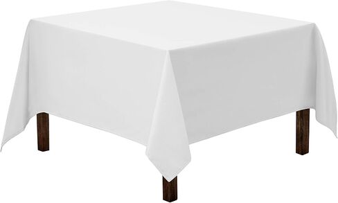 Gee Di Moda Square Tablecloth - 52 x 52 Inch Black Table Cloth for Small Square or Round Tables - Heavy Duty Washable Fabric - for Buffet Table, Holiday Party, Dinner, Wedding & Baby Shower in Saudi Arabia