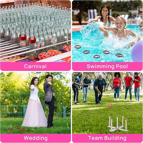 Plastic Rings for Ring Toss - 70PCS Mini Ring Toss Game 2.1 Inch Plastic Carnival Rings Plastic Rings for Kids and Adults for Wedding Ring Toss Game Can Toss Game Pool Ring Toss Game in Saudi Arabia