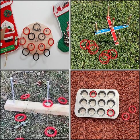 Plastic Rings for Ring Toss - 70PCS Mini Ring Toss Game 2.1 Inch Plastic Carnival Rings Plastic Rings for Kids and Adults for Wedding Ring Toss Game Can Toss Game Pool Ring Toss Game in Saudi Arabia