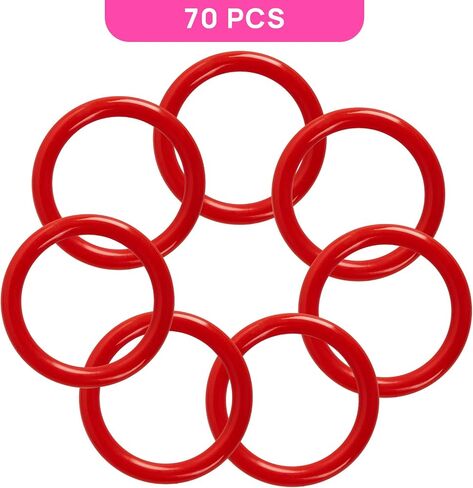 Plastic Rings for Ring Toss - 70PCS Mini Ring Toss Game 2.1 Inch Plastic Carnival Rings Plastic Rings for Kids and Adults for Wedding Ring Toss Game Can Toss Game Pool Ring Toss Game in Saudi Arabia