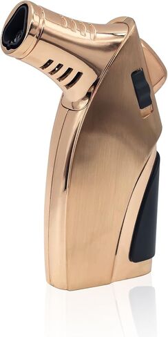 JOBON Torch Lighter, Triple Jet Flame Butane Lighter with Punch and Safety Lock (Butane Gas Not Included) (Black) in Kuwait