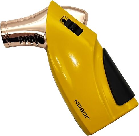 JOBON Torch Lighter, Triple Jet Flame Butane Lighter with Punch and Safety Lock (Butane Gas Not Included) (Black) in Saudi Arabia