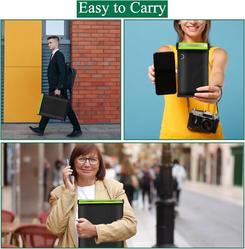 4 Pack Faraday Bags,Faraday Bag for Car Key & Phones & Tablets & Laptops,Faraday Key Fob Protector with Green Reflective Strip for Anti-Theft,Anti-Tracking, Fireproof & Waterproof RFID Signal Blocking in Saudi Arabia