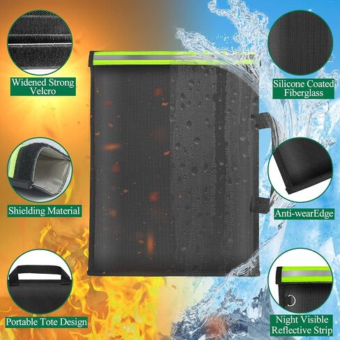 4 Pack Faraday Bags,Faraday Bag for Car Key & Phones & Tablets & Laptops,Faraday Key Fob Protector with Green Reflective Strip for Anti-Theft,Anti-Tracking, Fireproof & Waterproof RFID Signal Blocking in Saudi Arabia
