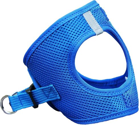 سرج للكلاب من Doggie Design American River Step in Ultra خالية من الاختناق، شرائط عاكسة آمنة (بوليستر شبكي ناعم، يُغسل في الغسالة ويُجفف بالتعليق) - أزرق كوبالت (L) in Kuwait