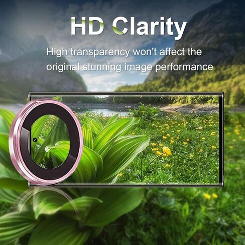 [5+2]TIUYAO Camera Lens Protector for Samsung Galaxy S23 Ultra, Tempered Glass Aluminum Alloy Ring Lens Cover with [Installation Tray] [Removal tool] Fit for Samsung Galaxy S23 Ultra Glitter Colorful in Saudi Arabia