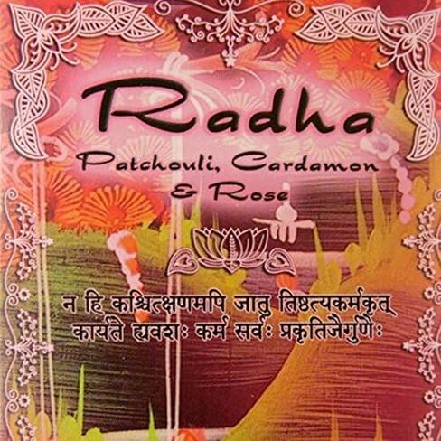 Prabhuji's Gifts Radha Hand-Rolled Spiritual Incense Sticks from India - Aromatic Sticks - Stick Incense for Meditation - Yoga, Relaxation, & Aromatherapy Incense - Patcholi, Cardamon, and Rose in Saudi Arabia