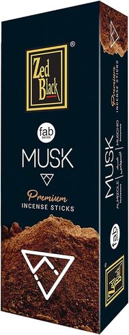 ZED BLACK Premium Musk Natural Incense Sticks - 20 Sticks Per Box & 6 Boxes Inside (Total 120 Sticks) - Use It at Home or Workplace – Alluring Aroma Sticks in Saudi Arabia