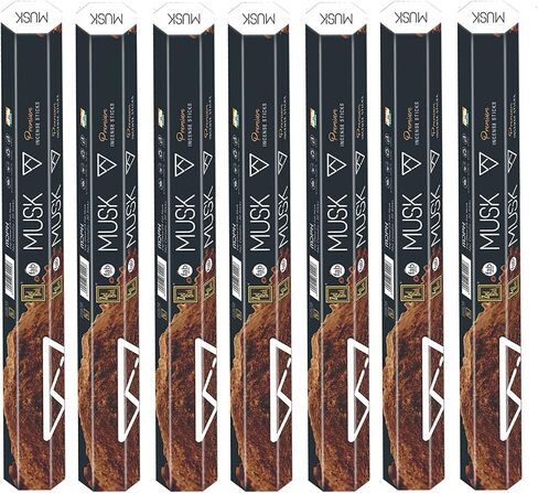 ZED BLACK Premium Musk Natural Incense Sticks - 20 Sticks Per Box & 6 Boxes Inside (Total 120 Sticks) - Use It at Home or Workplace – Alluring Aroma Sticks in Saudi Arabia