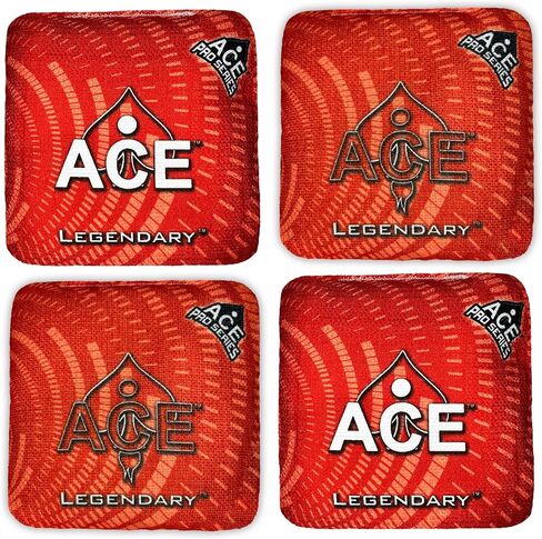 الأسطوري | أكياس ACE Pro Cornhole + مجموعات PRO | عصا ملساء مزدوجة الجوانب لجميع الأحوال الجوية | حقيبة اختيارية قابلة للتركيب وحقيبة الحمل | مجموعة من 4 in Kuwait