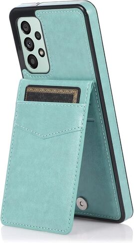 ZZXX Samsung Galaxy A53 5G Case Wallet Dual Layer Lightweight Premium Leather with Card Slots Kickstand Flip Case Protective Case for Samsung Galaxy A53 Wallet Case(Black-6.5 inch) in Kuwait