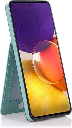 ZZXX Samsung Galaxy A53 5G Case Wallet Dual Layer Lightweight Premium Leather with Card Slots Kickstand Flip Case Protective Case for Samsung Galaxy A53 Wallet Case(Black-6.5 inch) in Kuwait