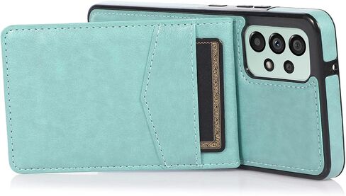 ZZXX Samsung Galaxy A53 5G Case Wallet Dual Layer Lightweight Premium Leather with Card Slots Kickstand Flip Case Protective Case for Samsung Galaxy A53 Wallet Case(Black-6.5 inch) in Kuwait
