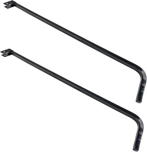 PHILTOP 1 Pair Mud Flap Hanger Bracket Kit, 30" Straight Fender Hanger with Hardware for Semi Trucks, Black-Coated in Saudi Arabia