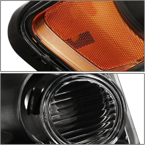 اسرة السيارات 2 قطعة OE نمط الكروم الإسكان العنبر الزاوية مجموعة مصابيح أمامية المصابيح الأمامية متوافق مع فورد إسكيب 08-12 in Kuwait