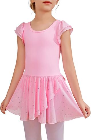 Haloumoning Girls Ballet Dance Leotards Outfits Ballerina Dress with Skirt 4-14 Years in Saudi Arabia