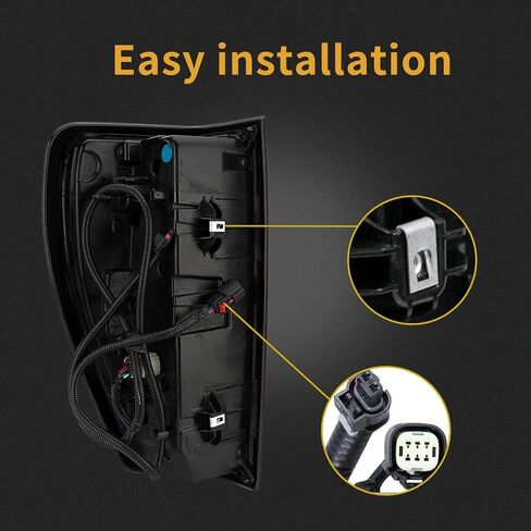 مجموعة مصابيح الذيل متوافقة مع 2019-2022 جي إم سي سييرا 1500/2500 الجانب الأيسر للسائق مصابيح الفرامل الخلفية الهالوجين مع لمبة وتسخير الأسلاك in Kuwait