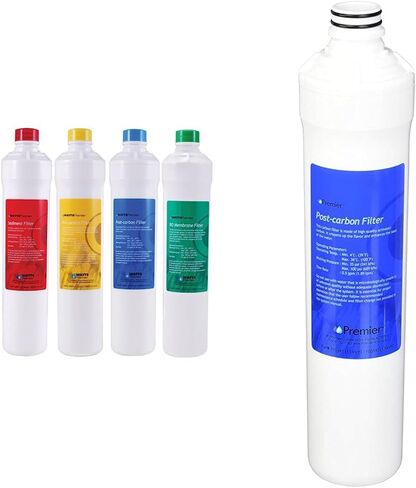 Watts Premier WP531105 RO Pure Reverse Osmosis Filtration System خرطوشة استبدال فلتر المياه وWP560060 RO فلتر المياه PH موازنة السيراميك مع تركيب QC 1/4 بوصة in Kuwait