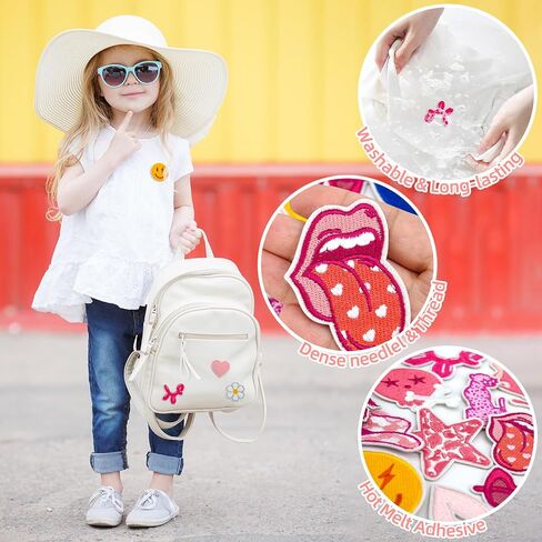 16 PCS Embroidered Applique Iron on Patches Sew on Applique Pink Cherry Embroidered Patch DIY Craft Accessories for Dress Jackets Jeans Backpacks Hats Clothing Decoration, Cherry in Saudi Arabia