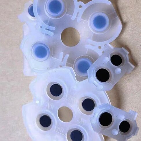 1 Set Silicone Conductive Rubber Pads Replacement for Playstation 4 PS4 Controller Parts for JDM-001/011 Dualshock 4 L1 R1 L2 R2 Adhesive Button Changing Keypad Repair Replacement Part Tool Kit (001) in Saudi Arabia