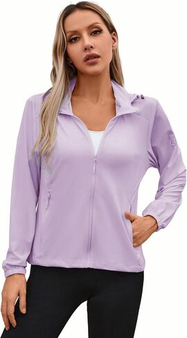 Women's UPF 50+ Sun Protection Athletic Jacket Pockets Long Sleeve Lightweight Cooling Shirts Hiking Outdoor in Saudi Arabia