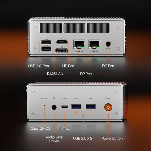 PELADN Mini PC Intel Core i5-12450H(Up to 4.4Ghz),Mini Computers 16GB RAM 512GB M.2 PCIe 3.0 NVMe 2280 SSD Mini Desktop Computers, WiFi6/Bluetooth5.2/4K DP HDMI Type-C USB for Home Office in Saudi Arabia