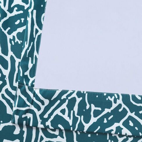 HPD Half Price Drapes BOCH-KC16075A-108 Room Darkening Curtain (1 Panel), 50 X 108, Abstract Teal in Saudi Arabia
