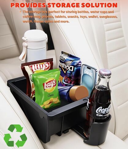 2 IN 1 Steering Wheel Tray with Car Seat Gap Filler Organizer | Car Food Eating Lunch Tray for Driver | Laptop Holder Office Desk | Between Seat Gap Storage Box - Car Gadgets & Roadtrip Essentials in Saudi Arabia