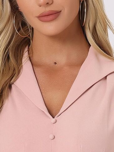 Allegra K Vintage Dresses for Women's 2024 Flat Collar Short Sleeve Fit and Flare Dress in Saudi Arabia