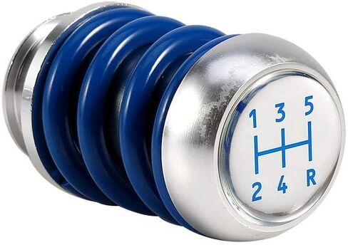 Aramox Manual Gear Stick Shift Knob,Universal Aluminum Spring 5 Speed Manual Car Gear Shifter Stick Shift Knob Lever (Blue) in Saudi Arabia