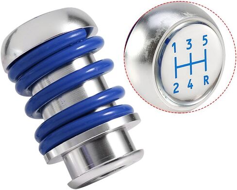 Aramox Manual Gear Stick Shift Knob,Universal Aluminum Spring 5 Speed Manual Car Gear Shifter Stick Shift Knob Lever (Blue) in Saudi Arabia