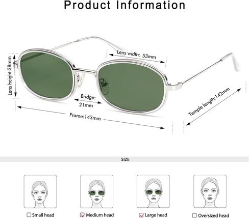 Retro Oval Sunglasses for Women Men Trendy Large Round Y2k Sunnies AP3681 in Saudi Arabia