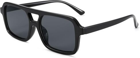 Retro Square 70s Aviator Sunglasses for Women Men Vintage Trendy Rectangle Sun Glasses with UV Protection in Saudi Arabia