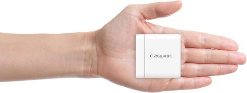EZQuest 120W USB C Charger - 2X USB-C, 1X USB-A Port, with 2 Meter USB C Charger Cable Fast Charging Block or GAN Charger - EU Converter Compatible for MacBook Pro, iPad Pro & Other Type C Devices in Saudi Arabia