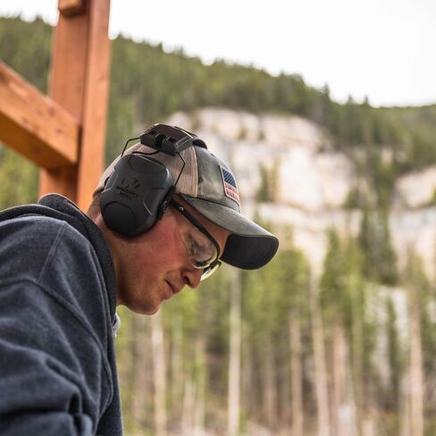 WALKER'S XCEL Digital Electronic Muff-26dB NRR Noise Protection Sound Enhancement Shooting Safety Earmuff, 2 AAA Batteries, Beige, One Size in Saudi Arabia