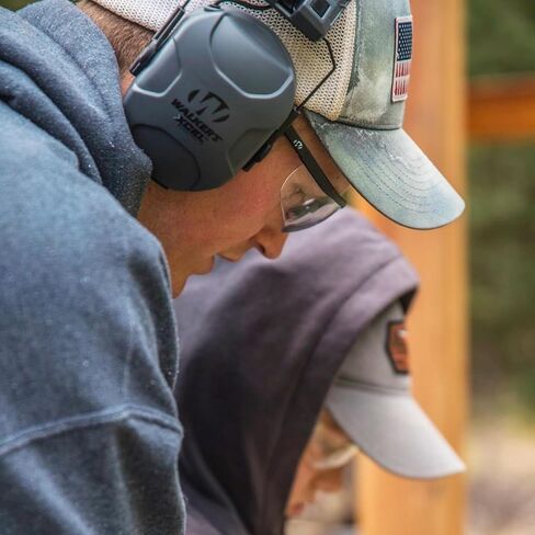 WALKER'S XCEL Digital Electronic Muff-26dB NRR Noise Protection Sound Enhancement Shooting Safety Earmuff, 2 AAA Batteries, Beige, One Size in Saudi Arabia