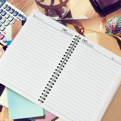 6 عبوات من دفاتر الملاحظات الحلزونية ذات الغلاف الناعم، دفتر يوميات مذكرة سلكية مع ورق مبطن، 120 صفحة/ 60 ورقة، 8.3 بوصة × 5.5 بوصة (6) in Kuwait