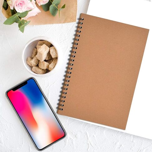 6 عبوات من دفاتر الملاحظات الحلزونية ذات الغلاف الناعم، دفتر يوميات مذكرة سلكية مع ورق مبطن، 120 صفحة/ 60 ورقة، 8.3 بوصة × 5.5 بوصة (6) in Kuwait