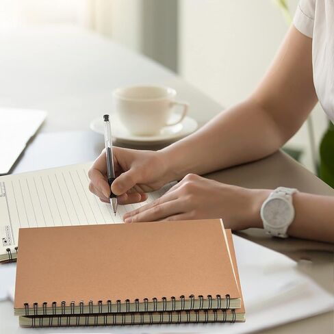 6 عبوات من دفاتر الملاحظات الحلزونية ذات الغلاف الناعم، دفتر يوميات مذكرة سلكية مع ورق مبطن، 120 صفحة/ 60 ورقة، 8.3 بوصة × 5.5 بوصة (6) in Kuwait