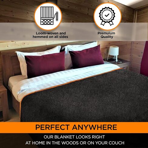 بطانية صوف عسكرية كبيرة من Teco Outdoor - بطانية دافئة وسميكة للنجاة في حالات الطوارئ رائعة للتخييم وفي الهواء الطلق والأحداث الرياضية - بطانية رمي مقاومة للحريق للإسعافات الأولية قابلة للغسل - 4.5 رطل، 64 بوصة × 88 بوصة in Saudi Arabia