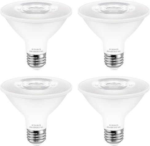 Dimmable PAR30 Short Neck Flood Light LED Bulb - 9W (75W Equivalent) 3000K Warm White, Indoor and Outdoor LED Spotlight Bulbs, E26 Medium Base, 850 Lumens, 4 Pack in Saudi Arabia